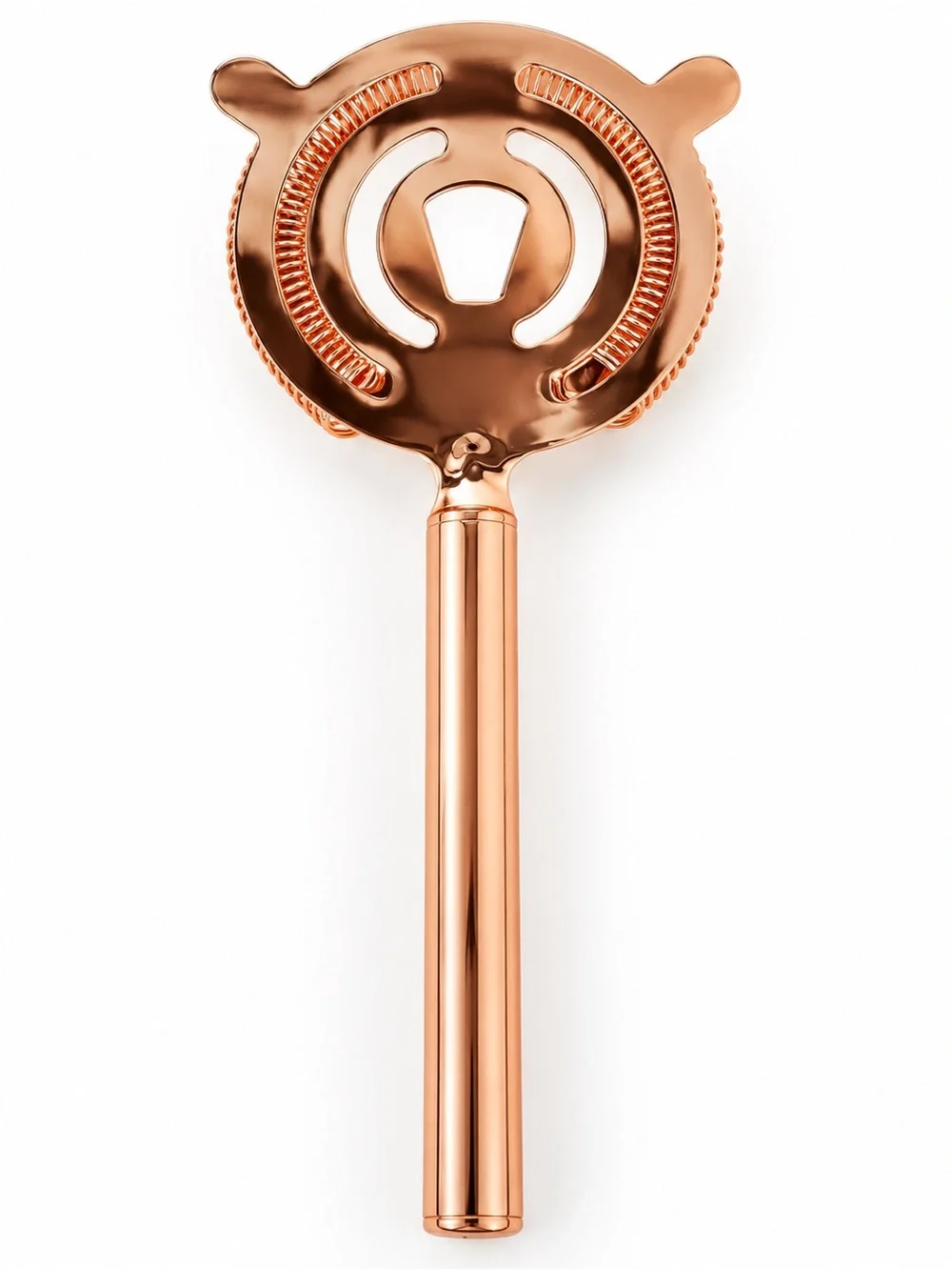 VonShef Copper Cocktail Barware Set 4pc Luxe Bar Cart Shaker Jigger Strainer